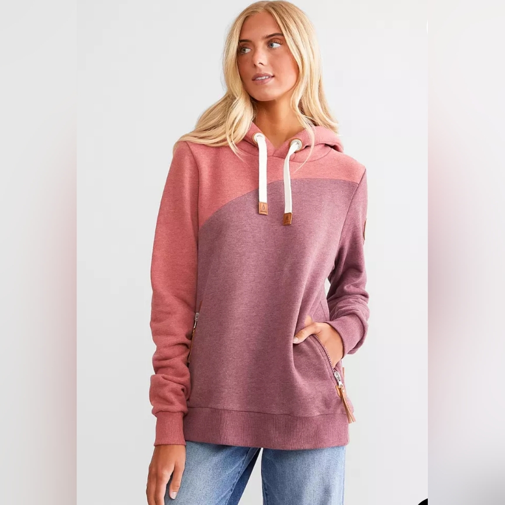 Wanakome Color Block Hooded Sweatshirt Size Medium.
